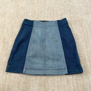 Free People Modern Femme Denim Mini Skirt 0 Blue